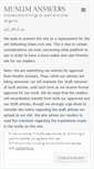 Mobile Screenshot of muslimanswers.net